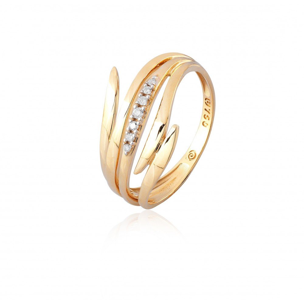 ANEL OURO 18K COM BRILHANTES