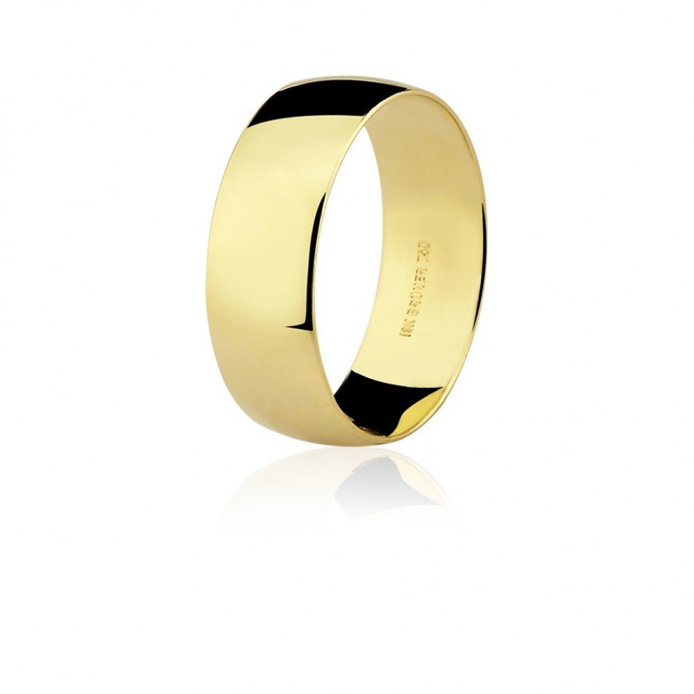 ALIANÇA OURO 18K ANATÔMICA