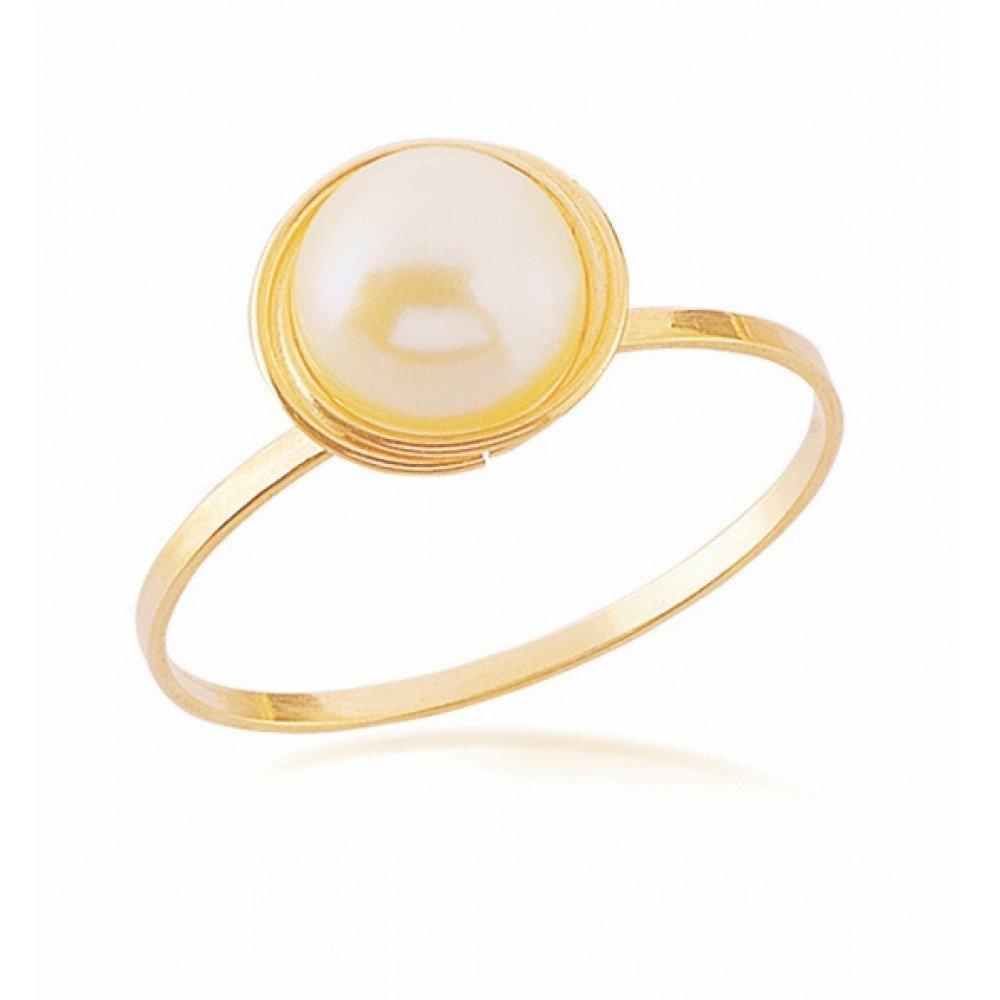 ANEL OURO 18K PÉROLA