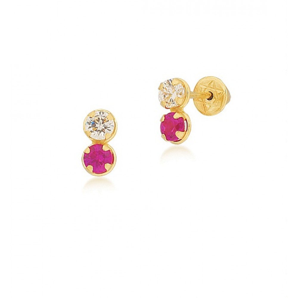 BRINCO OURO 18K ZIRCÔNIA