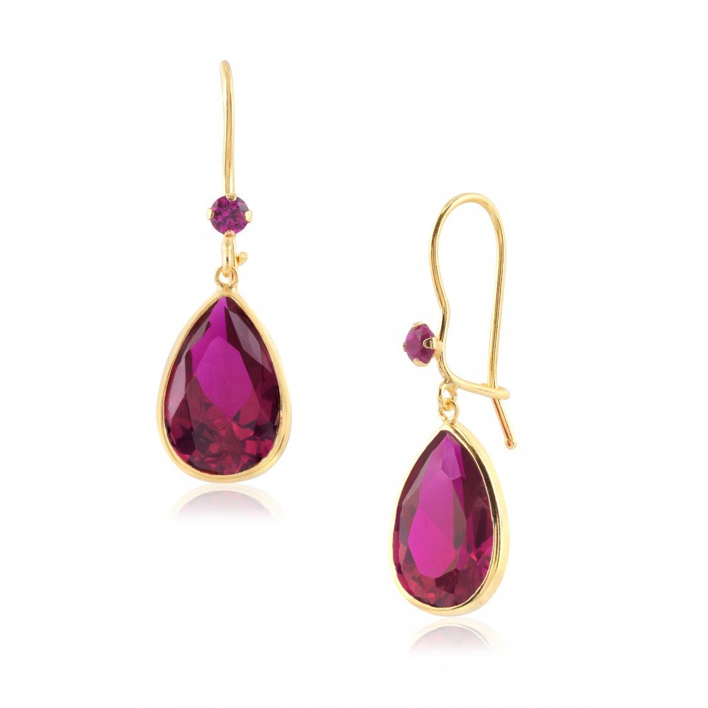BRINCO GOTA OURO 18K ZIRCÔNIA