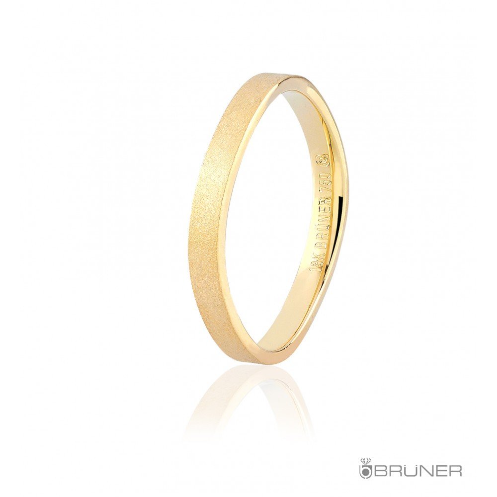 ALIANÇA OURO 18K SINUOSA FOSCA ANATÔMICA