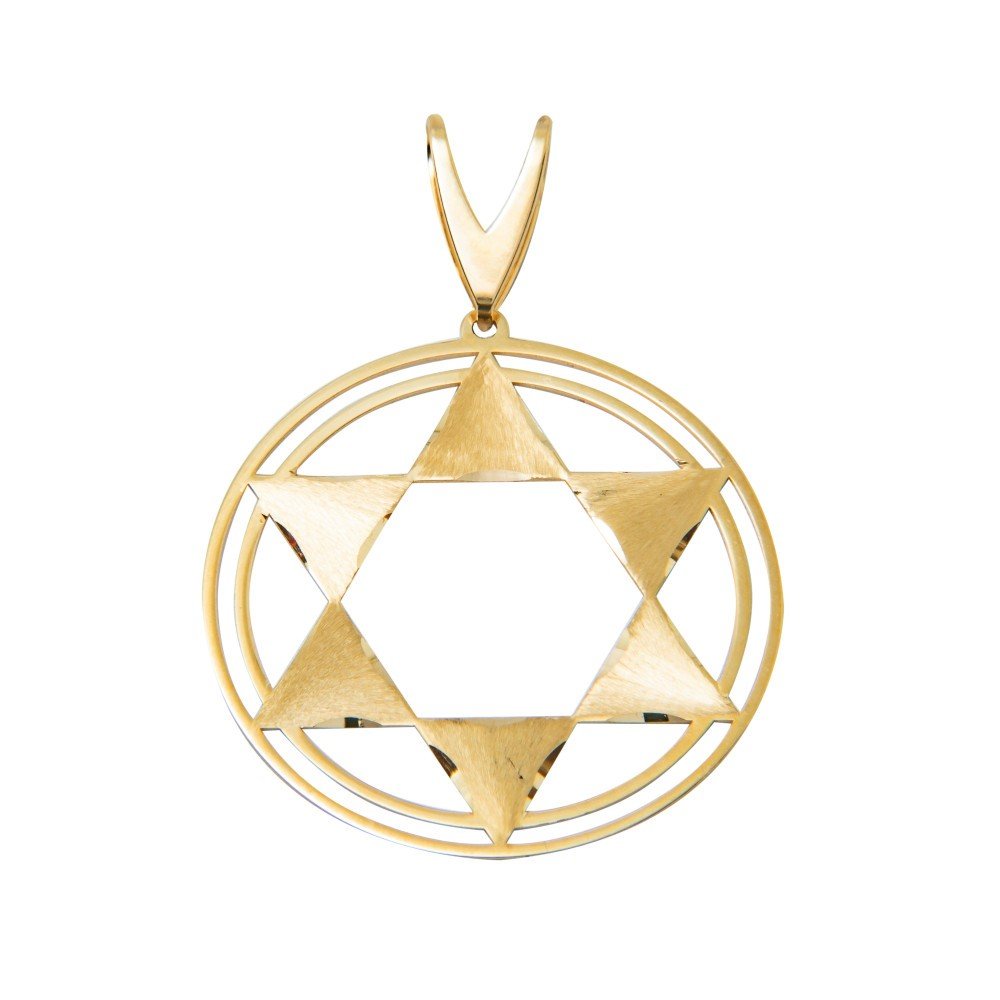 PINGENTE ESTRELA DE DAVI OURO 18K
