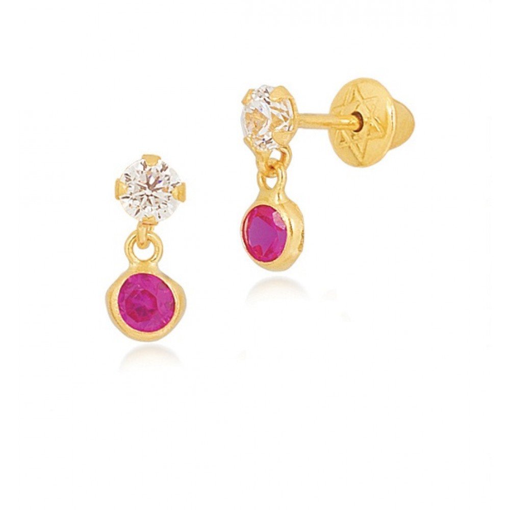 BRINCO OURO 18K ZIRCÔNIA