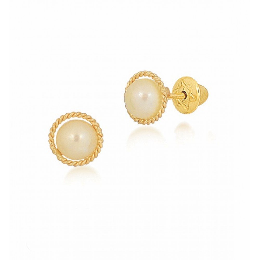 BRINCO OURO 18K PÉROLA