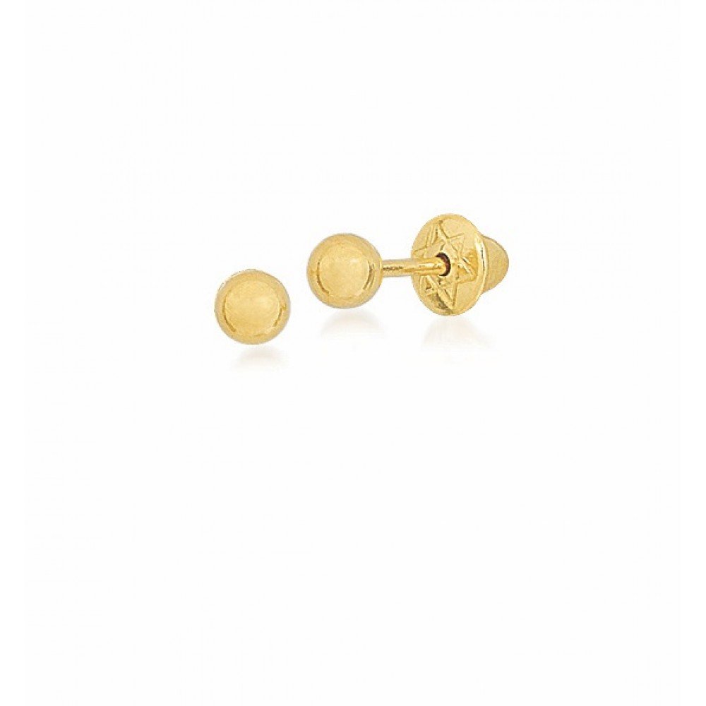 BRINCO BOLA OURO 18K