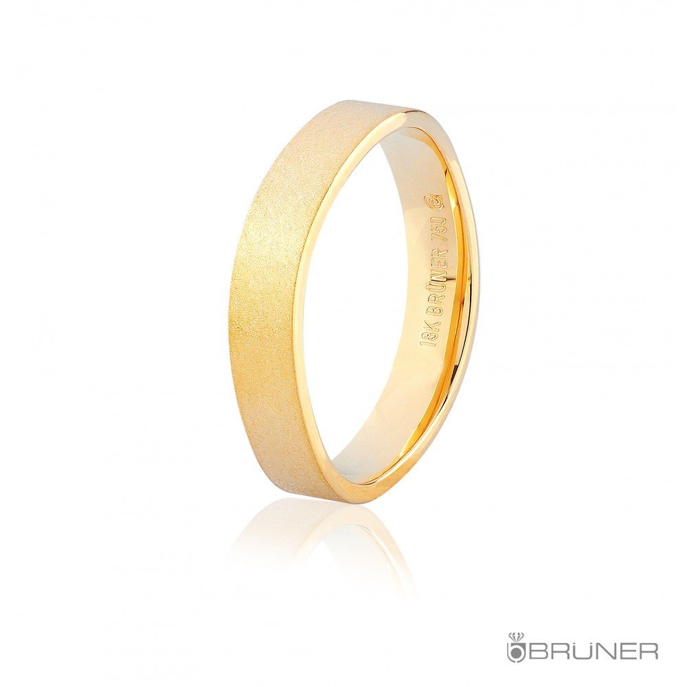 ALIANÇA OURO 18K SINUOSA FOSCA ANATÔMICA