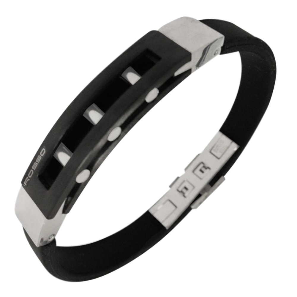 PULSEIRA MODELO ITALIANA EM SILICONE E AÇO.