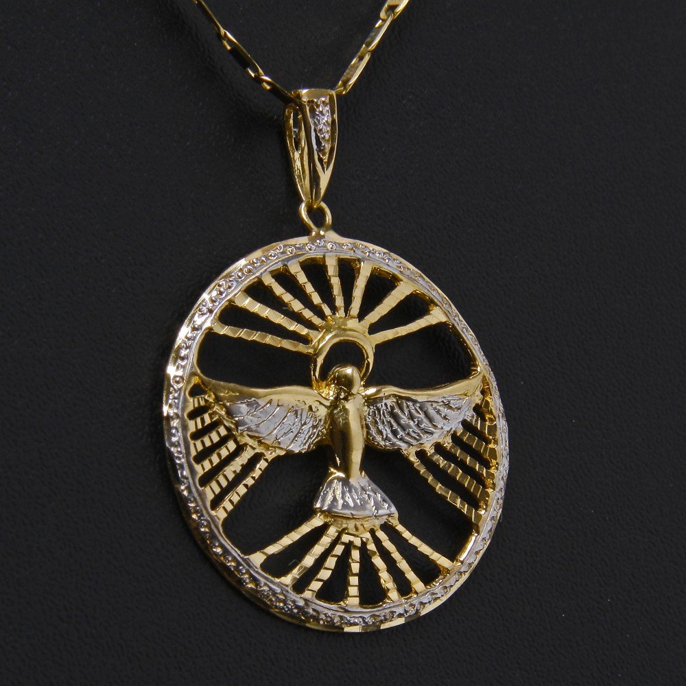 PINGENTE DIVINO ESPIRITO SANTO OURO 18K