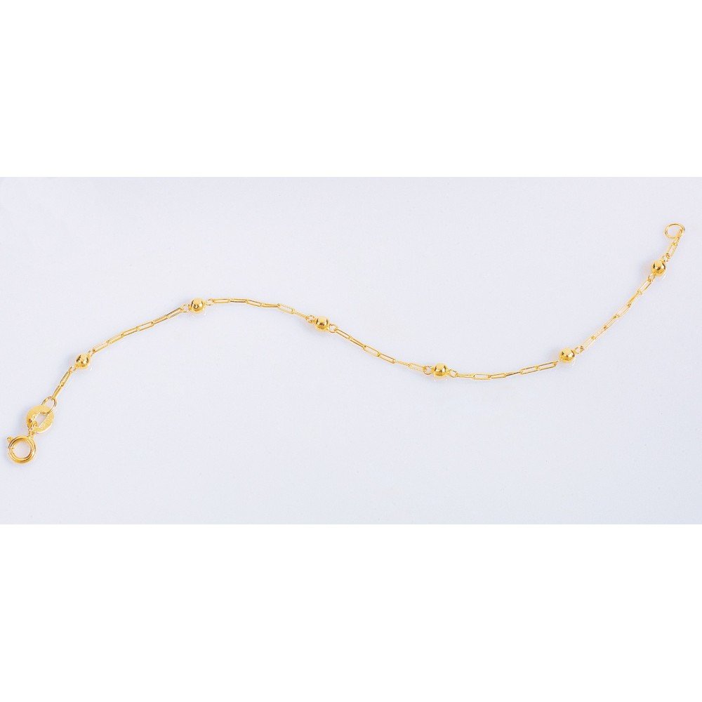 PULSEIRA INFANTIL OURO 18K BOLINHA