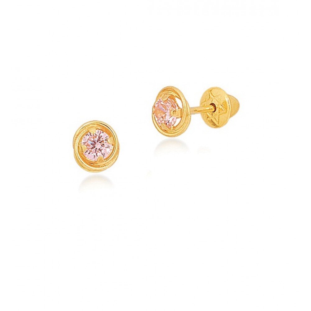 BRINCO OURO 18K ZIRCÔNIA