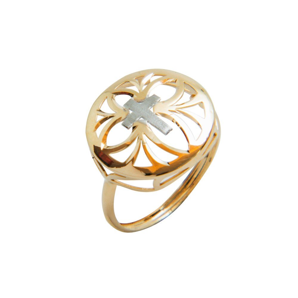 ANEL DE CRUZ OURO 18K