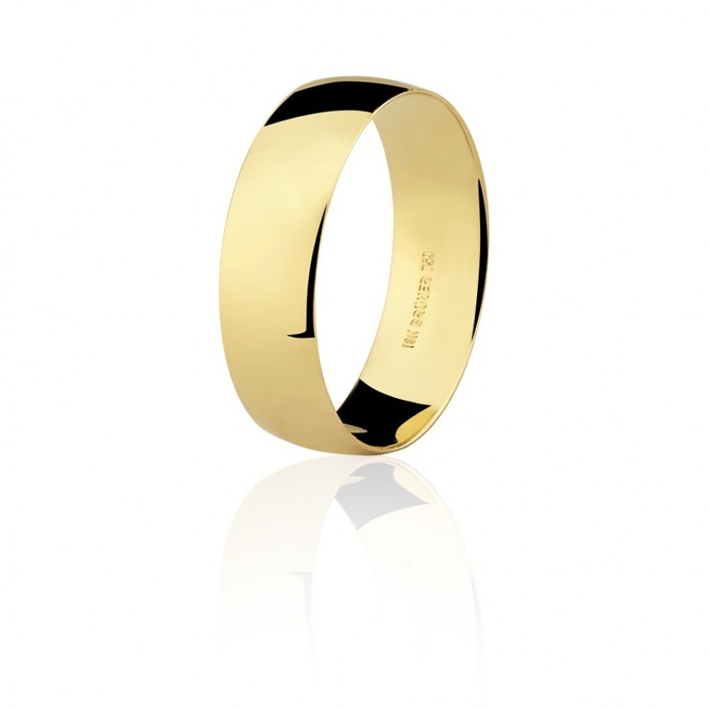 ALIANÇA OURO 18K ANATÔMICA