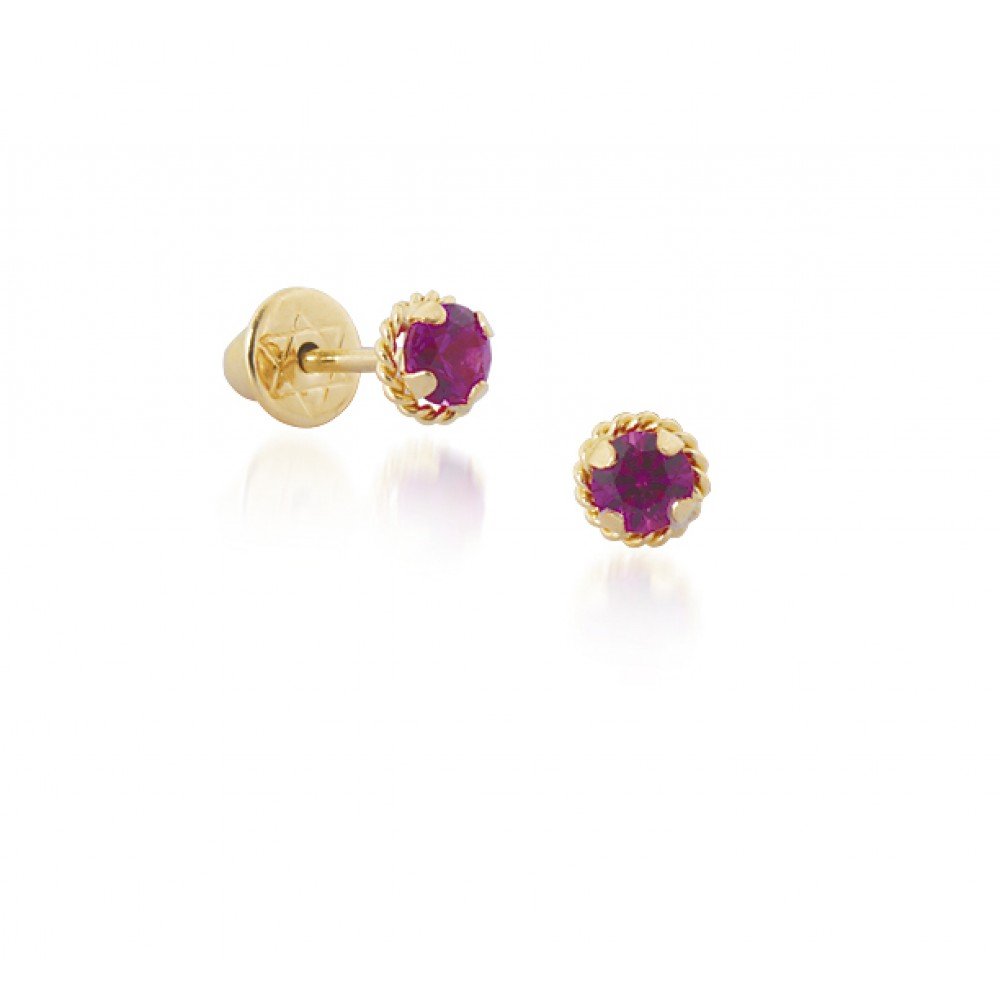 BRINCO OURO 18K ZIRCÔNIA