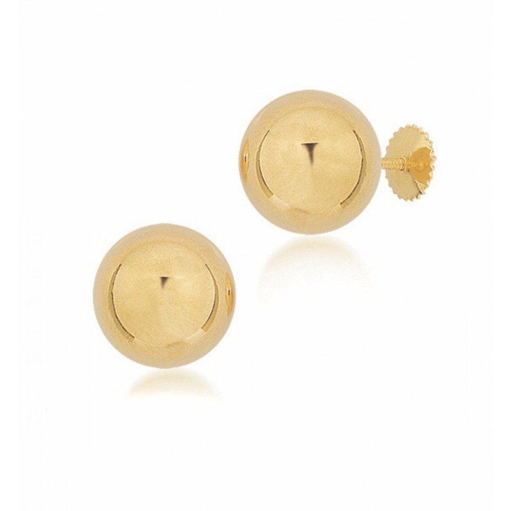 BRINCO BOLA OURO 18K