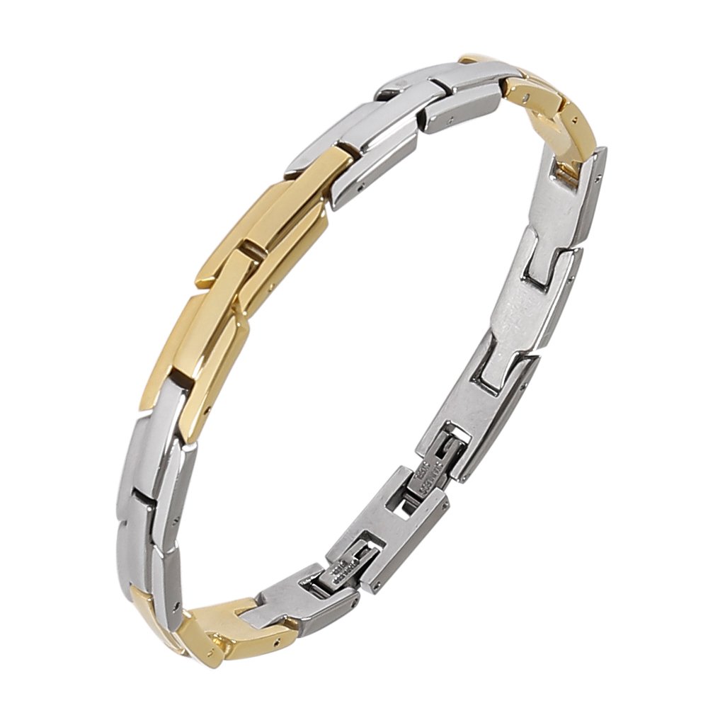 PULSEIRA ITALIANA EM AÇO TRABALHADA