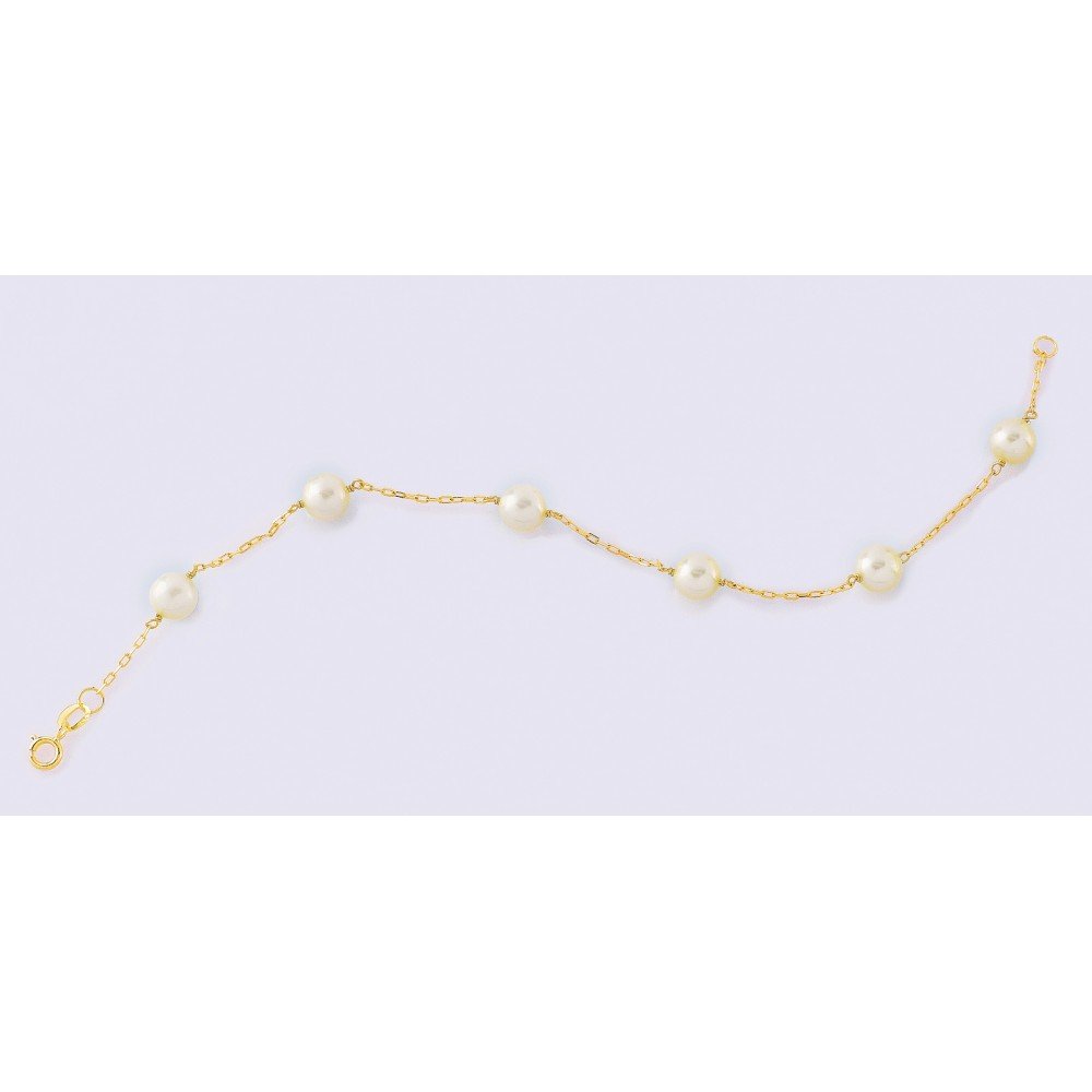 PULSEIRA OURO 18K PÉROLA