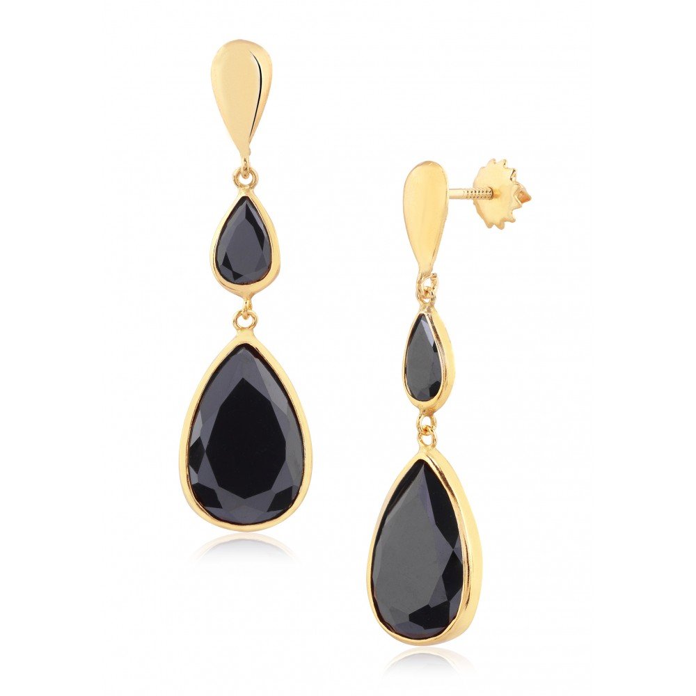BRINCO GOTA OURO 18K ZIRCÔNIA