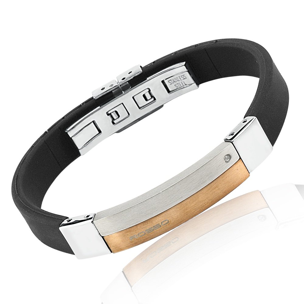 PULSEIRA MODELO ITALIANA COM SILICONE E AÇO.