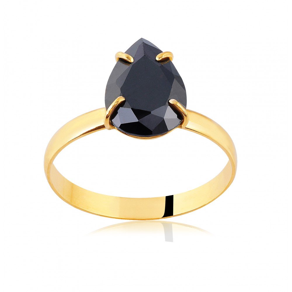 ANEL OURO 18K ZIRCÔNIA