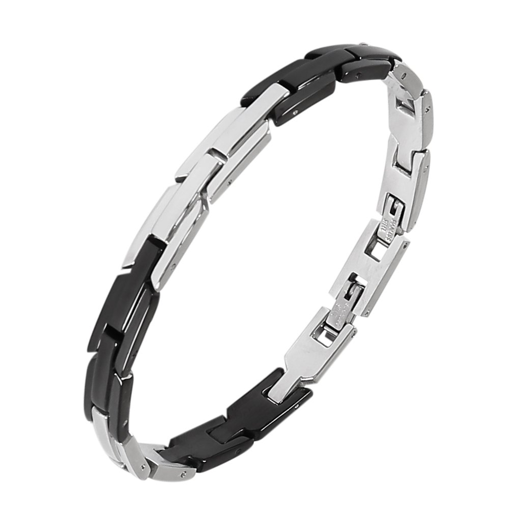 PULSEIRA ITALIANA EM AÇO TRABALHADA