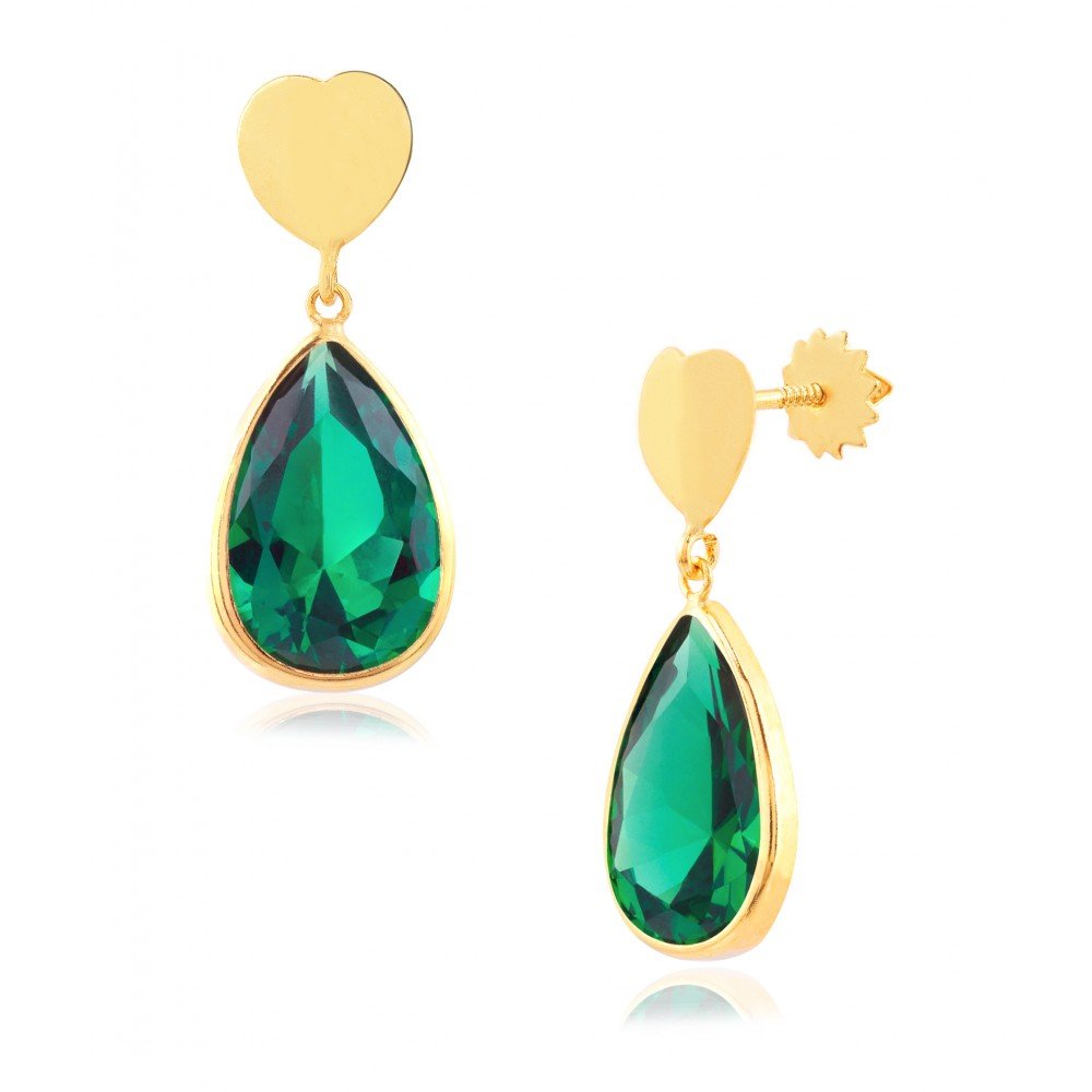 BRINCO GOTA OURO 18K ZIRCÔNIA