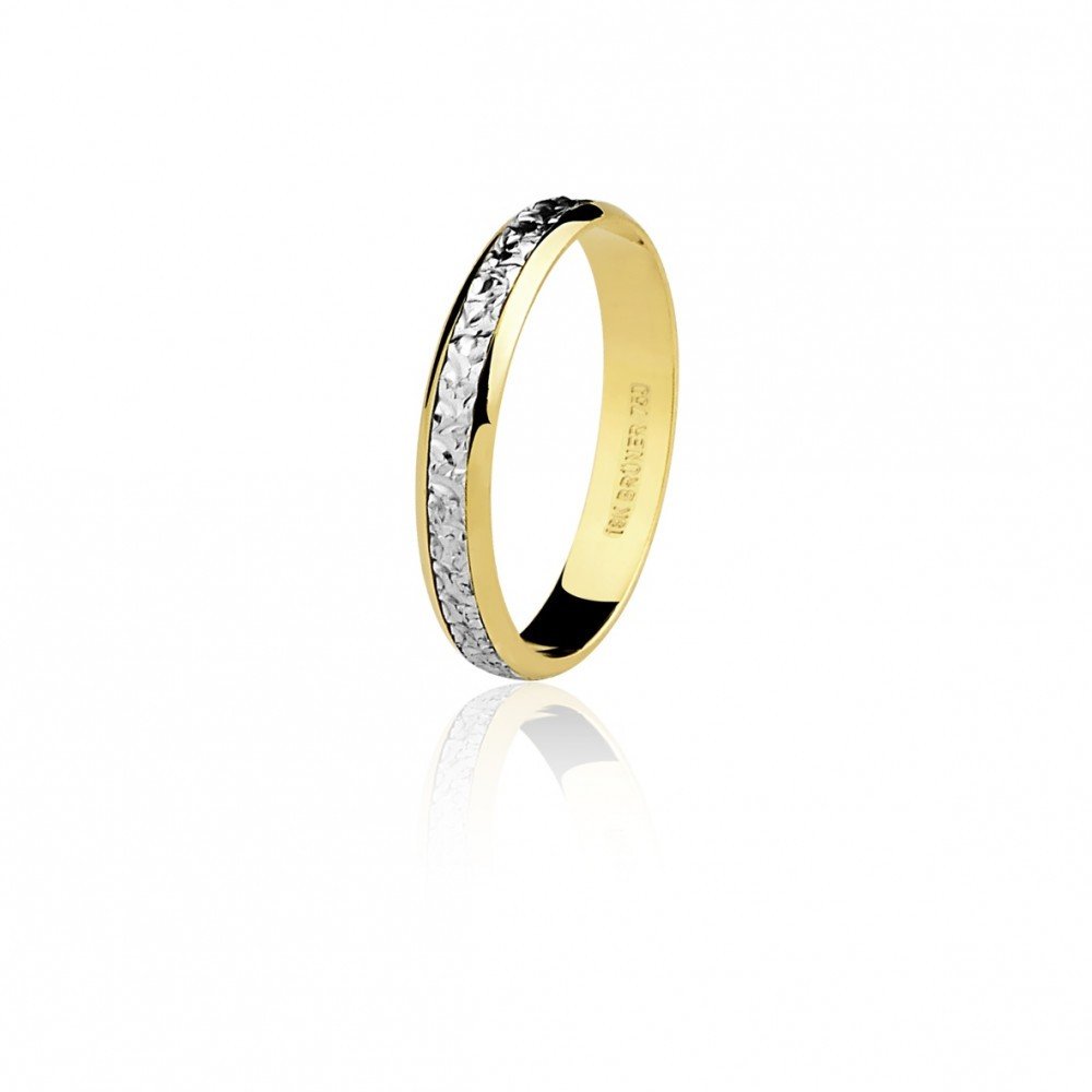 ALIANÇA OURO AMARELO E OURO BRANCO 18K
