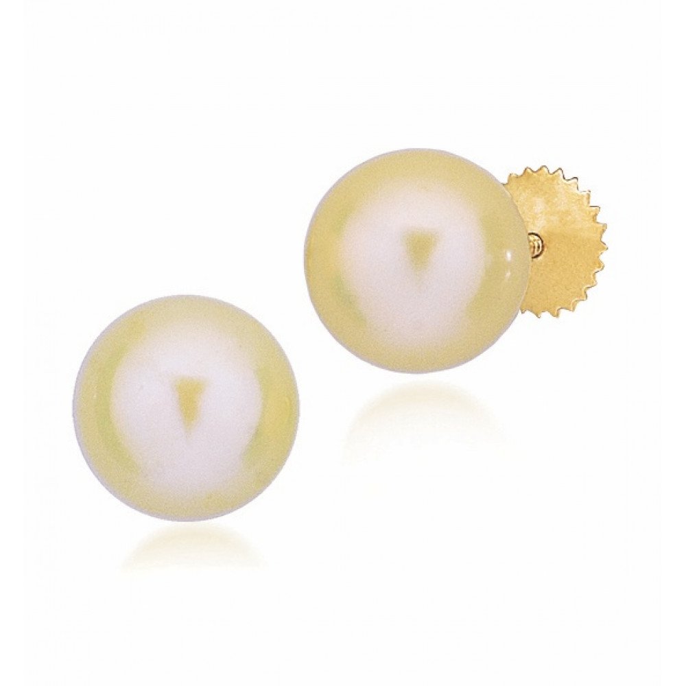 BRINCO TRADICIONAL OURO 18K E PÉROLA