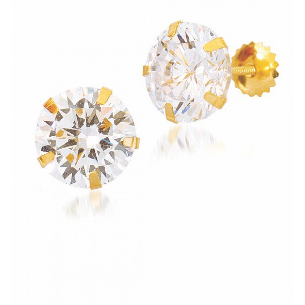 BRINCO OURO 18K ZIRCÔNIA