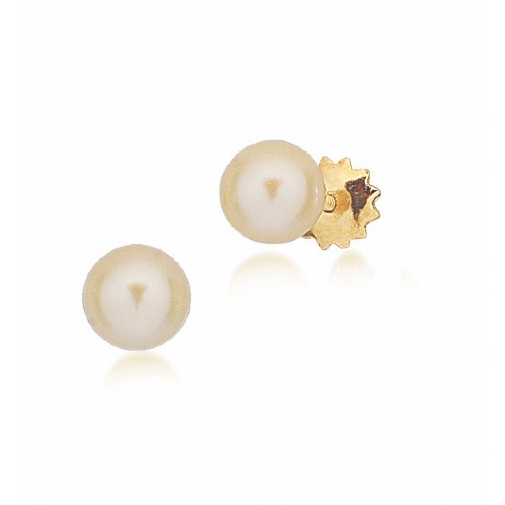BRINCO TRADICIONAL OURO 18K E PÉROLA