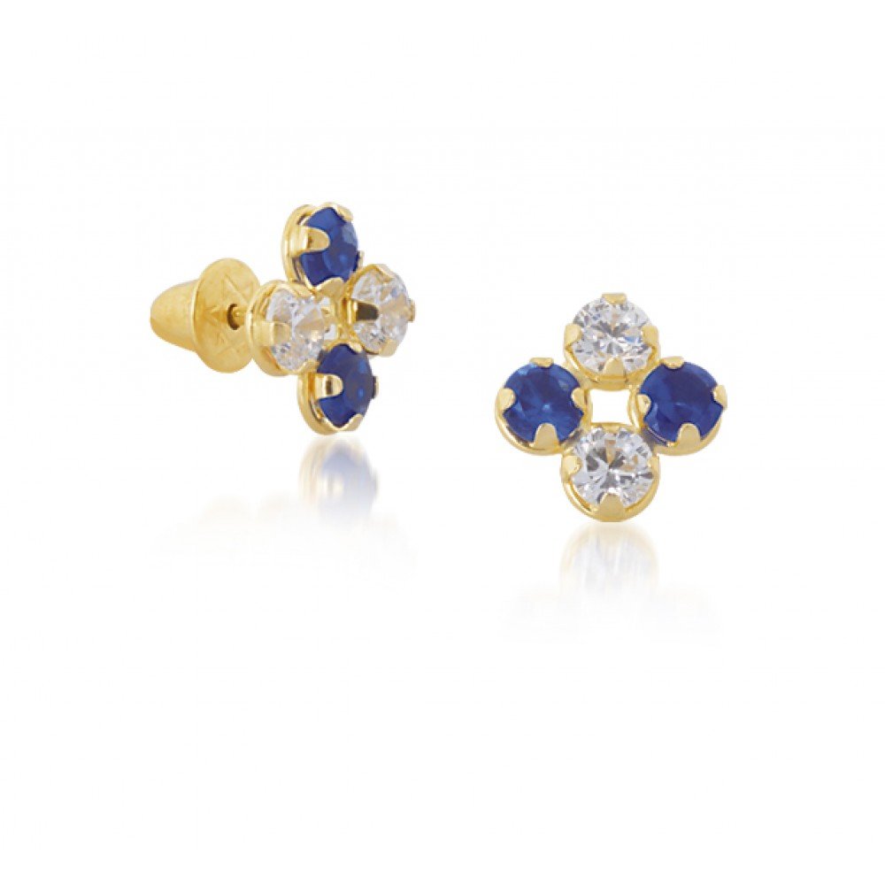 BRINCO OURO 18K ZIRCÔNIA